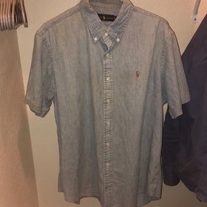 Polo denim button down- short sleeve